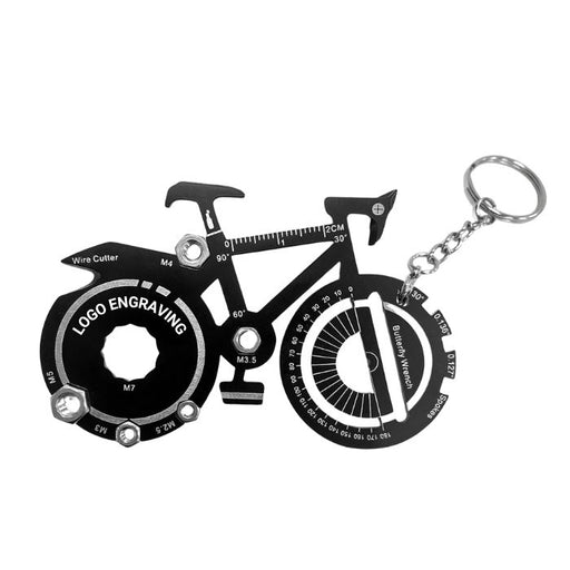 logo engraved bicycle keyring
