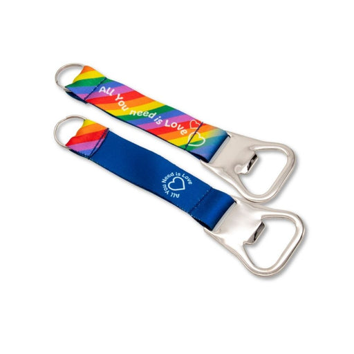Bottle opener keyring branded