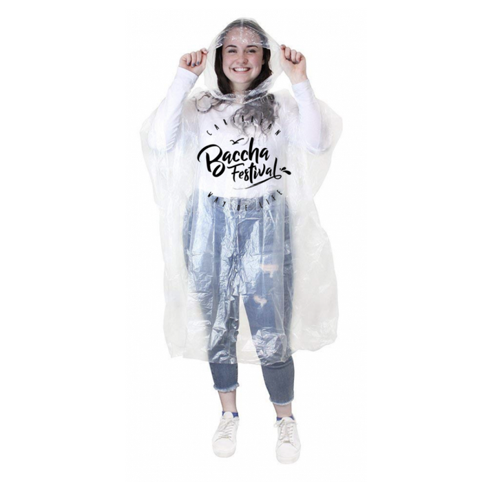 logo branded rain ponch