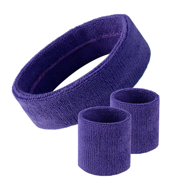 Custom headband wristband purple
