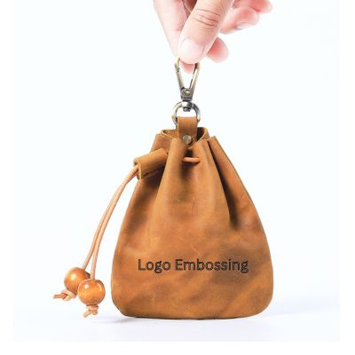 Leather Coin pouch with custom logo
