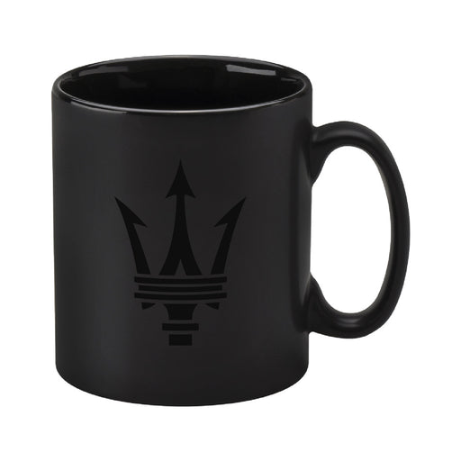 Custom printed matt mug black