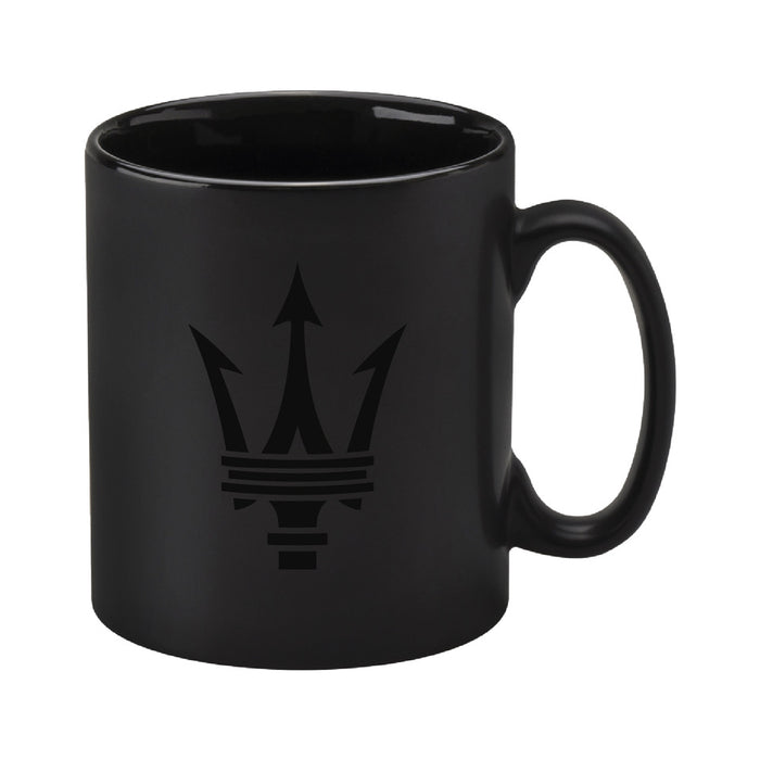 Custom printed matt mug black
