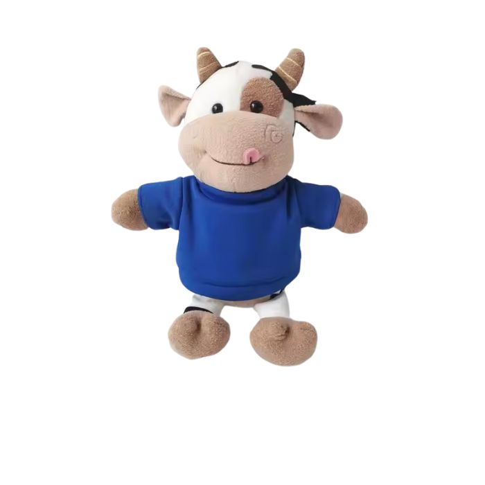 cow soft toy blue