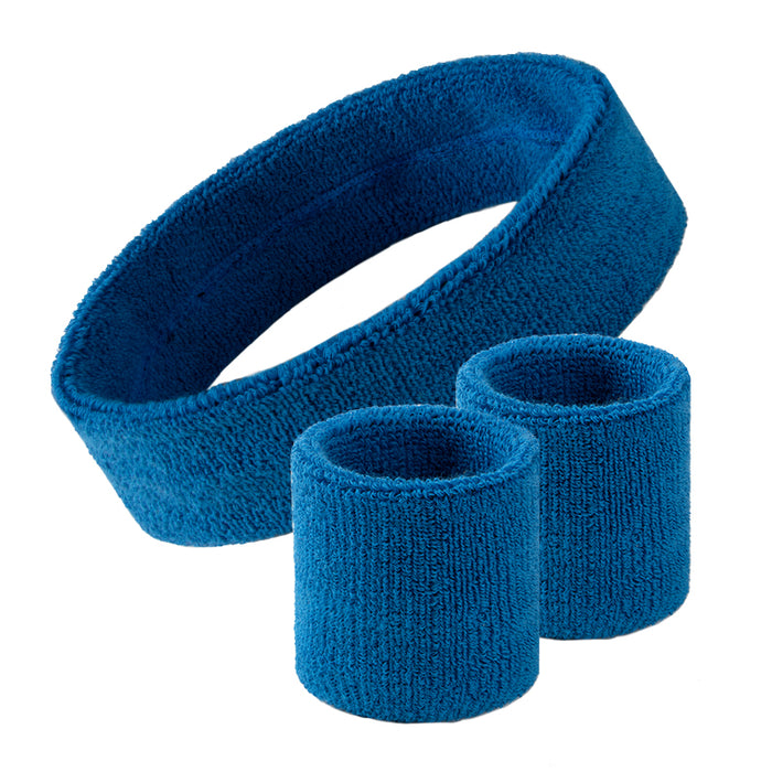 custom headband wristband blue