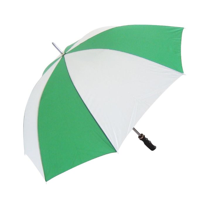 Custom golf umbrella green and white