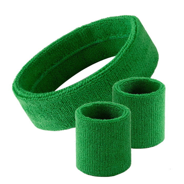 Custom headband wristband green