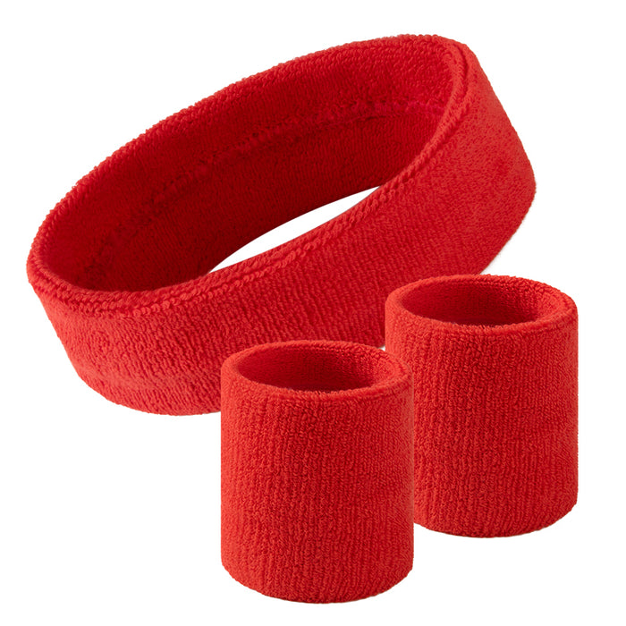 Custom headband wristband red