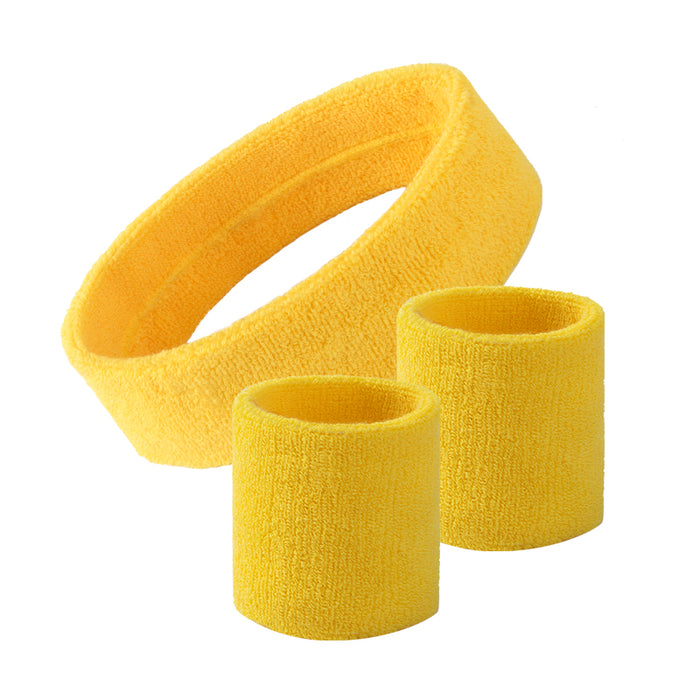 branded headband wristband yellow