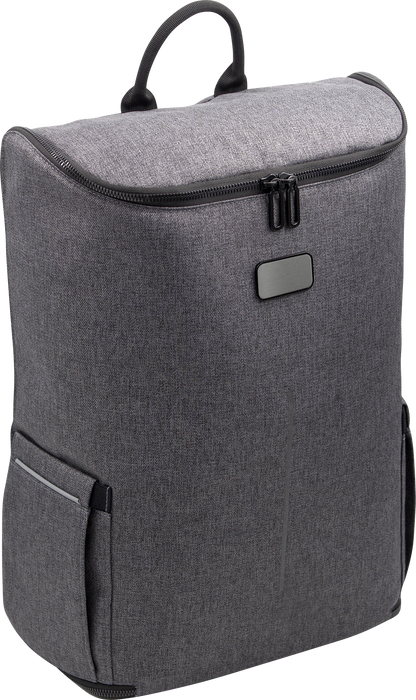 RPET travel backpack side view