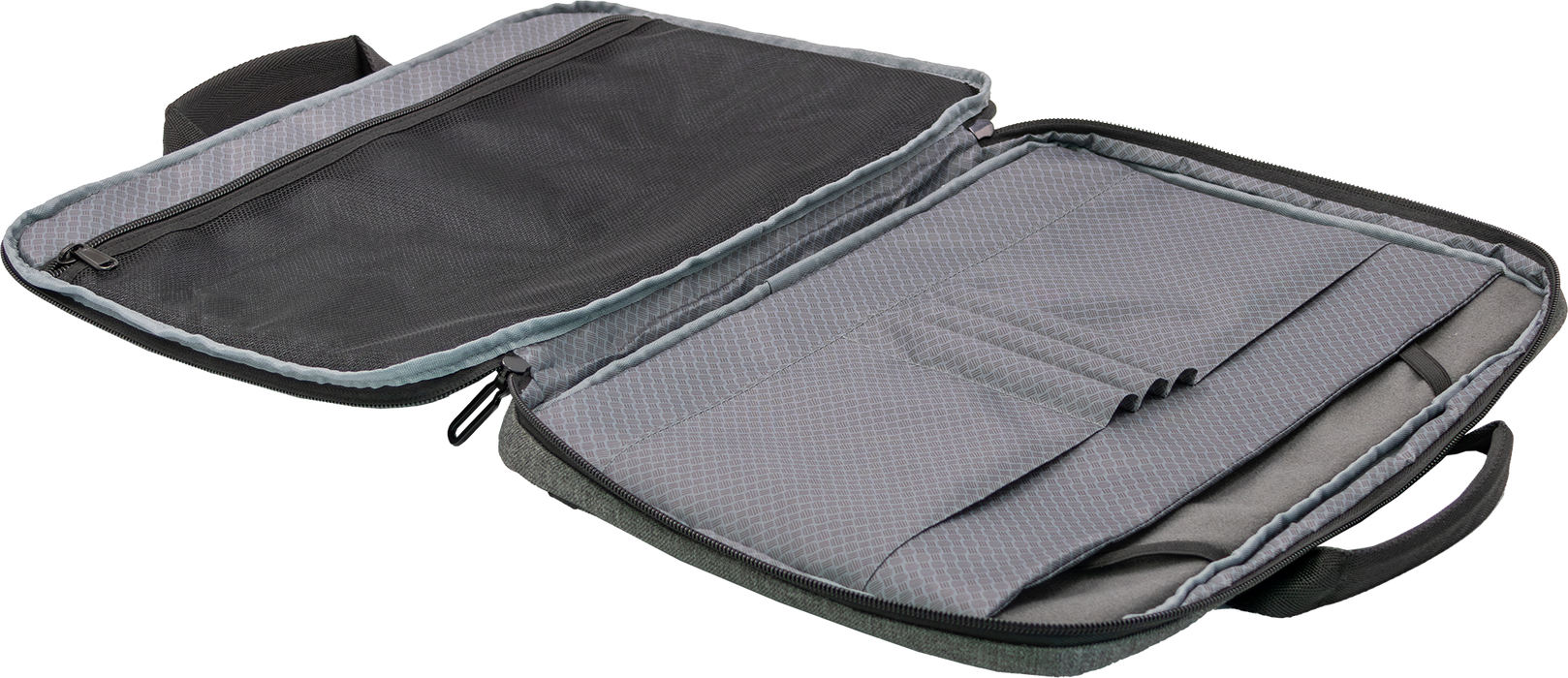RPET laptop bag interior pockets