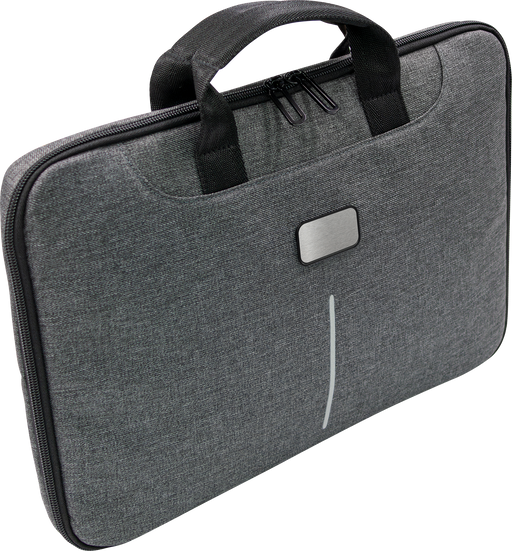 Custom branded grey RPET laptop bag