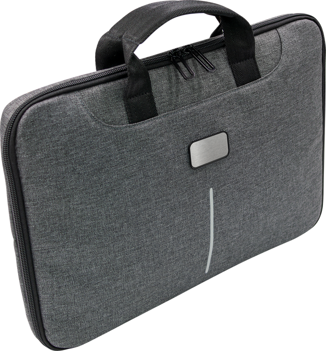 Custom branded grey RPET laptop bag