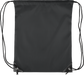Black polyester drawstring bag