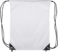 White polyester drawstring bag