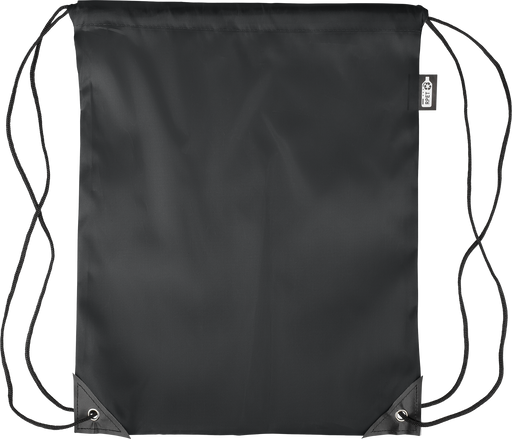 Black RPET drawstring bag