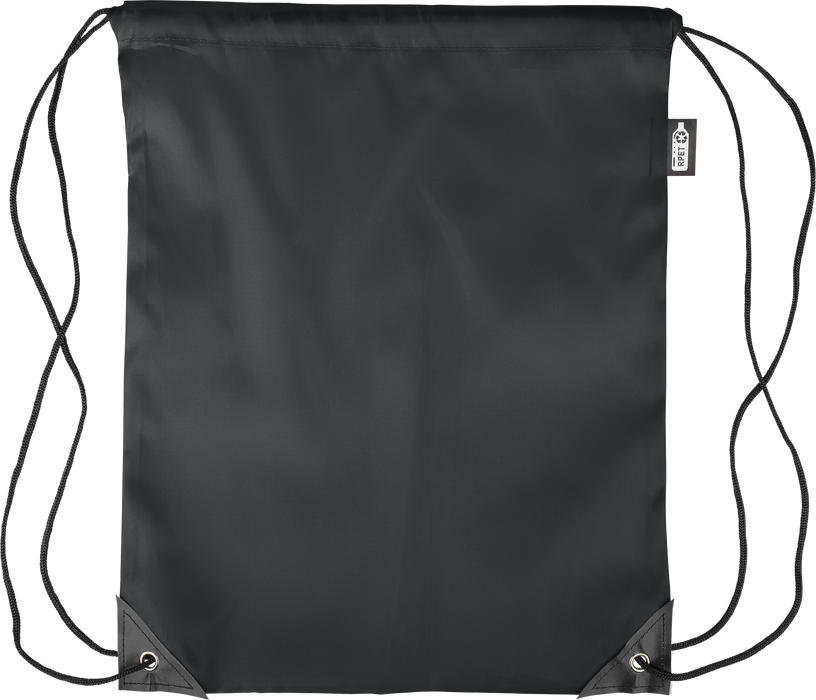 Black RPET drawstring bag