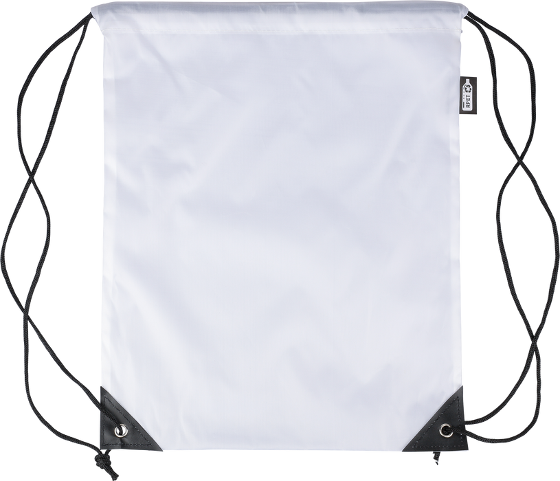 White RPET drawstring bag