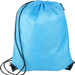 Custom branded RPET drawstring bag in light blue