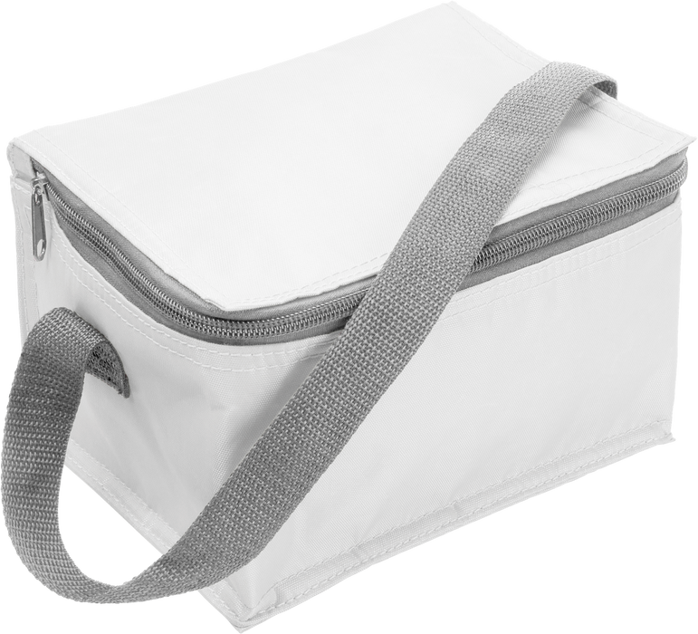 Custom branded white cooler bag