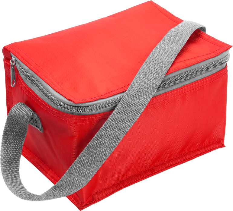 Custom branded red cooler bag