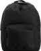 Custom branded black polyester backpack