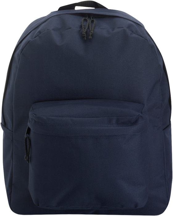 Blue polyester backpack