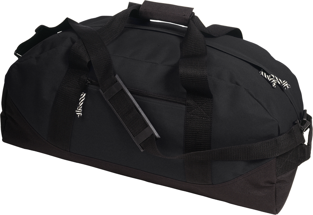Custom branded black large sports bag