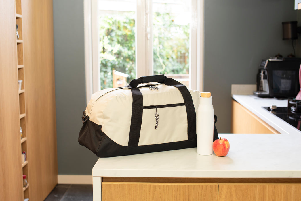 Large sports bag in use