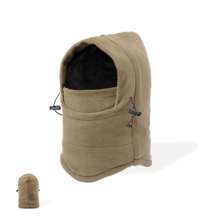 Neck Warmer and Hat Tecko polar fleece set in white