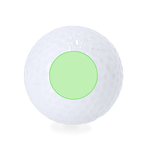 Golf ball print area on the front