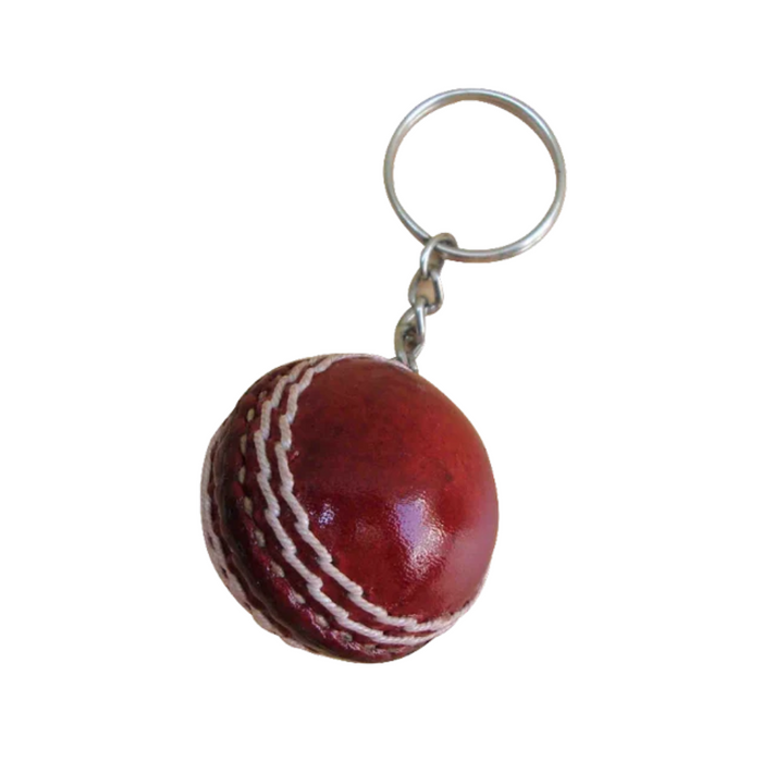 Leather Mini Cricket Ball Keyring