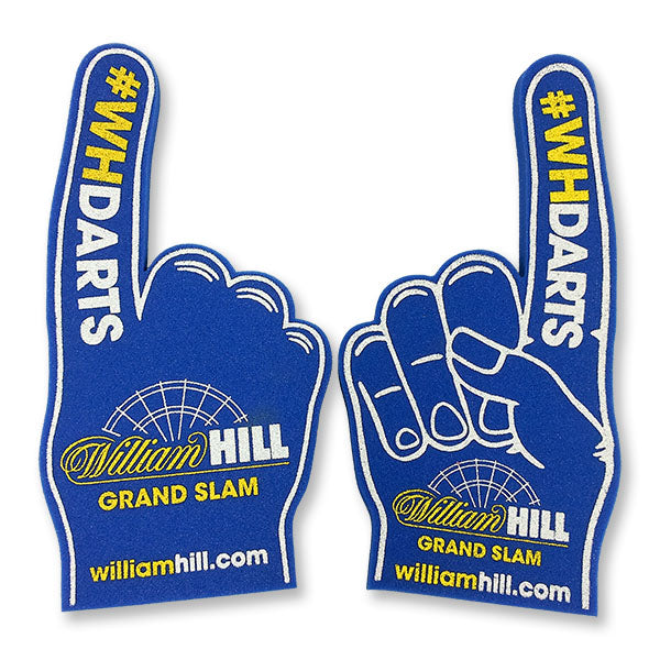 Custom branded foam hand for cheering at UK football matches