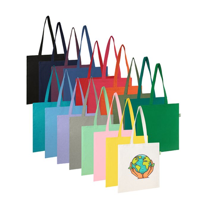 logo branded recycled cotton tote bag