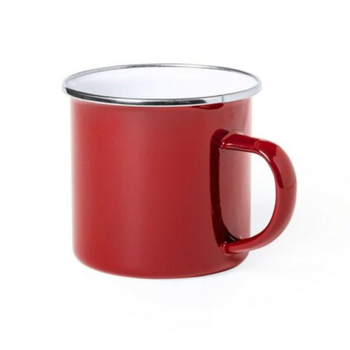 Custom enamel mug red