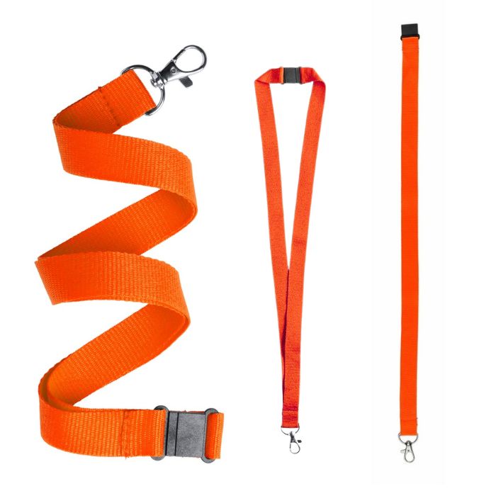 Flat Ribbed Screen-Print Polyester Lanyard