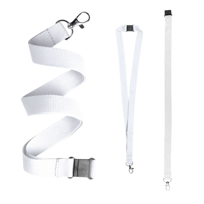 Flat Ribbed Screen-Print Polyester Lanyard
