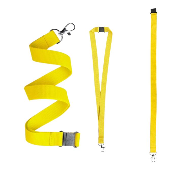 Flat Ribbed Screen-Print Polyester Lanyard