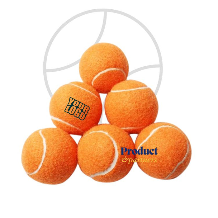 Logo printed tennis ball orange