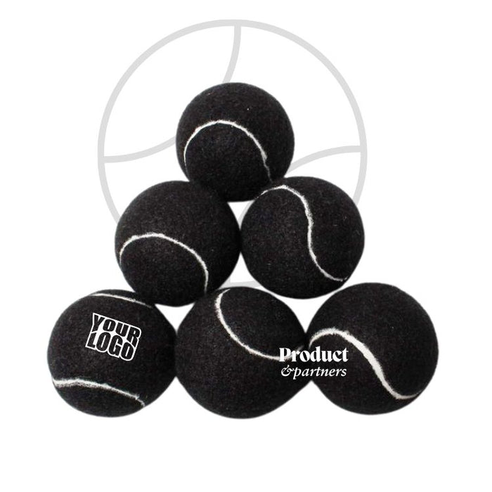Logo printed tennis ball black
