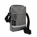 recycled PET branded shoulder bag with front zip pocket and organiser sections