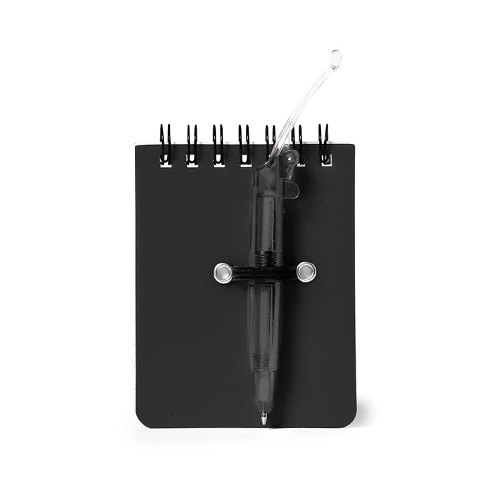 Personalised mini notebook with pen for business events and conferences