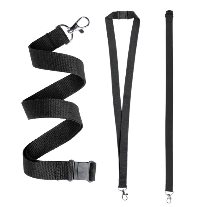 Polyester lanyard wholesale black