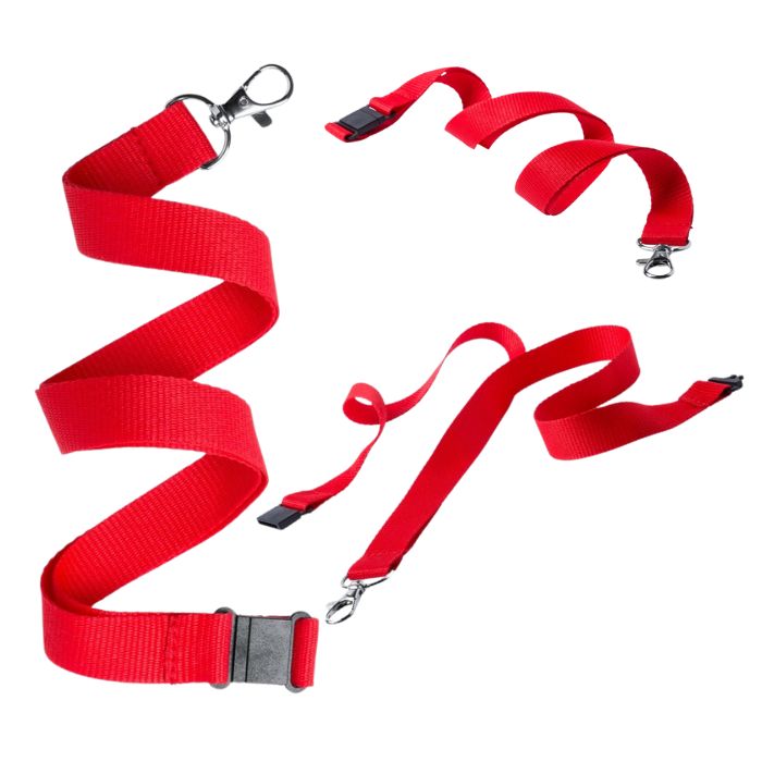 Polyester lanyard wholesale red
