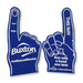 Supporters foam finger cheering hand blue