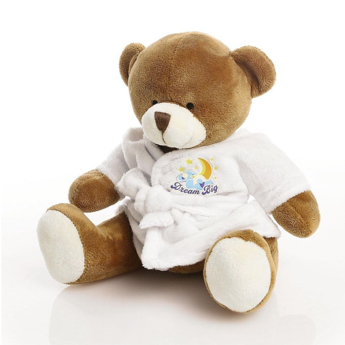 Custom printed teddy bear with bathrobe