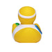 Promotional tennis rubber duck – back view showing logo position