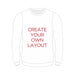 Jumper outline showing the option to create your own layout for a custom Christmas jumper