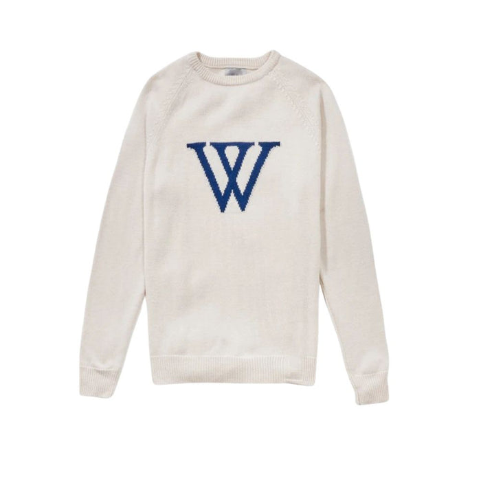 Beige sweater with customised intial embroidered 