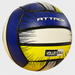 Custom branded volleyball in blue, white and yellow, official size and weight